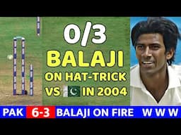 Thrilling Bowling 🔥 by Balaji vs Pakistan | Ind vs Pak 3rd Test 2004 | Lakshmipathy Balaji W W W 🔥😱