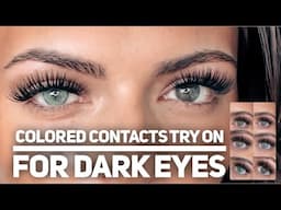 NATURAL CONTACTS TRY ON 6 COLORS | BEST CONTACT LENSES | JUST4KIRA | Haleigh Everts