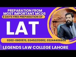 LAT IN 5 DAYS , LAW ADMISSION TEST, LEGENDS LAW COLLEGE BY SIR UMAR 03244406608