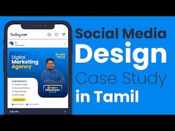 How to Create a Social Media Post using Adobe Illustrator | Graphic Design Tutorial Tamil