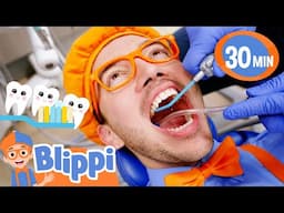 Blippi Learns How to Brush and Floss! 🪥 🦷 | Educational Videos For Kids