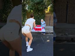 Beer pong fail w/ my Grandma 🤦‍♀️🪨 #hannahstocking #fail #shorts