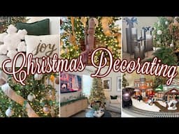 🎄 2024 CHRISTMAS DECORATE WITH ME 🎄 Cozy Christmas Living Room w/ Christmas Decorating Ideas