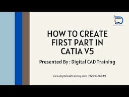 How to create part in catia V5 in less than 5mins