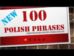 Polish for beginners 100 Polish phrases