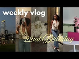 WEEKLY VLOG 🍒 my 22nd birthday week, dinners, solo dates & first day of school