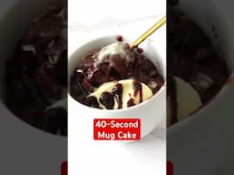 40-Second Chocolate Mug Cake. Recipe in comments. #chocolate #cake #recipe