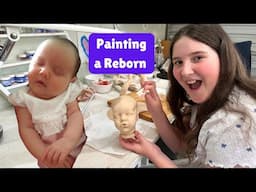 ALIYAH PAINTS A REBORN TO LOOK LIKE HER AS A BABY