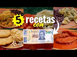 MENÚ SEMANAL CON $500 PESOS |5 RECETAS/FABI ZEA