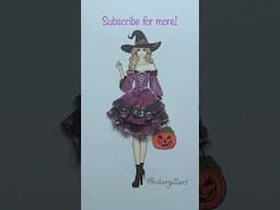 Witch Dress Design With Tissue  Paper, Halloween Craft #halloween  #dressdesign #oddlysatisfying