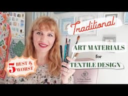 Traditional art for surface design - 5 best and worst art mediums - watercolor, gouache & more