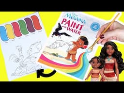 Moana 2 Movie DIY Paint with Water and Simea, Hei Hei, Pua Dolls! Crafts for Kids