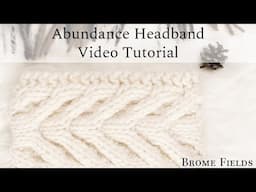 Quick Knit Cable Headband Pattern