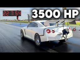 3500 HP Nissan GTR Runs INSANE 6s 1/4 Mile *224 MPH*