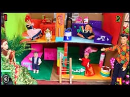 Barbie doll all day routine in indian village // Radha ki kahani // Barbie doll bed time story