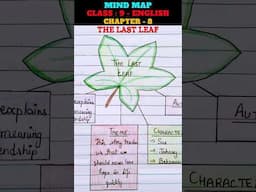 Mind Map : THE LAST LEAF - Class 9 English Chapter 9 | #mindmap #english