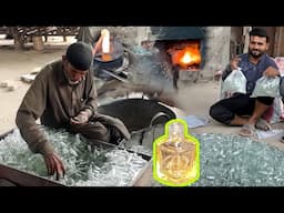 How Millions Waste Glass Converted into Perfumes Bottles || Manufacturing Perfume bottles Factory