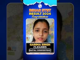 Bihar STET Result 2024 | Congratulations Garima Singh for Clearing STET 2024 #Shorts #BSTET