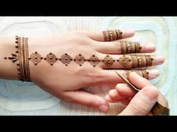 Easy back hand mehndi design | Simple mehndi design | Mehandi ka design | Stylish Mehndi design 2024