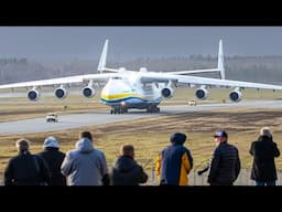 Now Destroyed Antonov AN-225 Takeoff at Billund Airport - Worlds Biggest Airplane