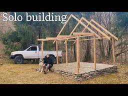 Started building a new house. Solo construction in the mountains