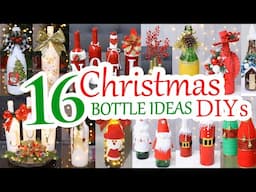 16 DIY Christmas Bottle Decoration Ideas - Christmas Bottle Crafts