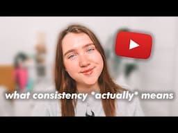 the SECRET to being consistent on youtube so you can grow faster