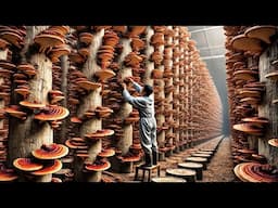 Millions Tons of Red Reishi Mushrooms Are Harvested and Processed in Japan – Reishi Mushrooms Farm