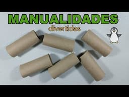 MANUALIDADES PARA NAVIDAD con reciclaje fáciles. Tubos de cartón DIY