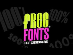 Best 100% Free Fonts For Designers & Logo Design! (2024)