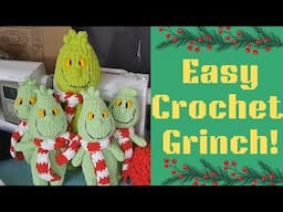 Easy Crochet Grinch Tutorial! No Sew! 🧶🧶🧶🧶