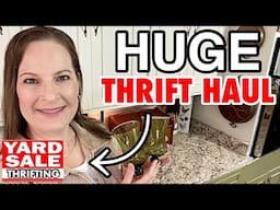 HUGE THRIFT HAUL• THRIFTING for Christmas HOME DECOR & I scored THRIFT SHOPPING IN THE YARD!