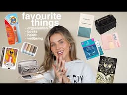 FAVOURITE THINGS - ORGANISATION, BOOKS, HEALTH & WELLBEING | JAMIE GENEVIEVE