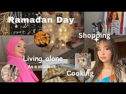 Living alone in Ramadan✨|يوم في رمضان  (🫧grwm, uni, iftar, shopping 🛍️)