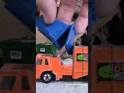 Green and Orange Garbage Trucks Picking Up The Trash l Garbage Trucks Rule #shorts