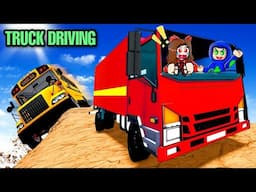 ROBLOX EKTA AND AYUSH DRIVE TRUCKS ON DANGEROUS ROADS