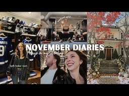 NOVEMBER VLOG ♡ Insecurity chats, current workout split, inside leafs locker room! | cozy days