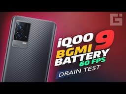 iQOO 9 BGMI Battery Drain Test with 60FPS BGMI Gameplay Recording