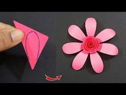 How To Make Paper Flower - Paper Craft | Flower Making With Paper | Easy Paper Flower Making Idea