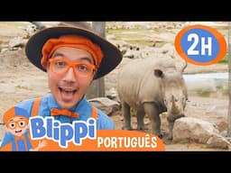 Blippi Visita um Zoológico! | 2 HORAS DO BLIPPI BRASIL! | Vídeos Educativos para Crianças