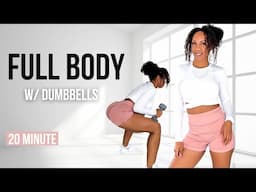 💦SWEAT💦 before the FEAST! 🥵 20 min Full Body Dumbbell Workout | Eat GUILT FREE TODAY