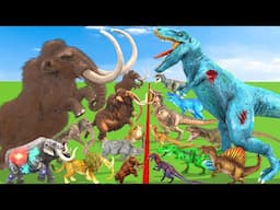 Cenozoic Mammals Vs Dinosaur Mammal Evolution Animal Epic Battle Mammoth Elephant Vs Dinosaurs