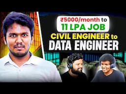 5K to 11 LPA Data Engineer | Civil & Support Engineer | ZERO Experience as Data Engineer