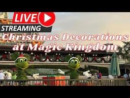 🔴LIVE: Christmas Decoration 2024 at Magic Kingdom - Fireworks, & More - Walt Disney World Livestream