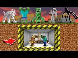 Minecraft DONT ENTER MUTANT CREATURES UNDERGROUND HOUSE MOD / SCARY BUNKER BEASTS ! Minecraft Mods