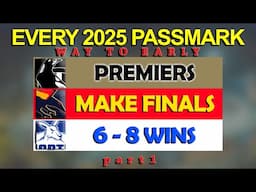 EVERY AFL Teams Passmarks in 2025 (Part 1)