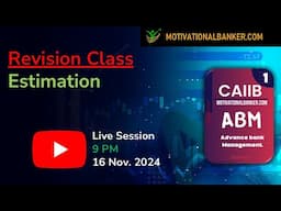 🔴CAIIB-ABM Live Class -16 Nov. 2024 @9 PM