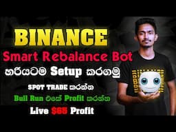 How to setup Rebalancing Bot Binance මේ කාලේ Spot කරන්න හොදම ආයෝජනය | $65 Live Profit