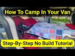 No Build Van Setup | Super Basic Van Camper | 2019 Dodge Grand Caravan | Clutter-Free