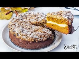 Pumpkin Cream Cheese Crumb Cake - Easy Fall Dessert Perfect for Thanksgiving